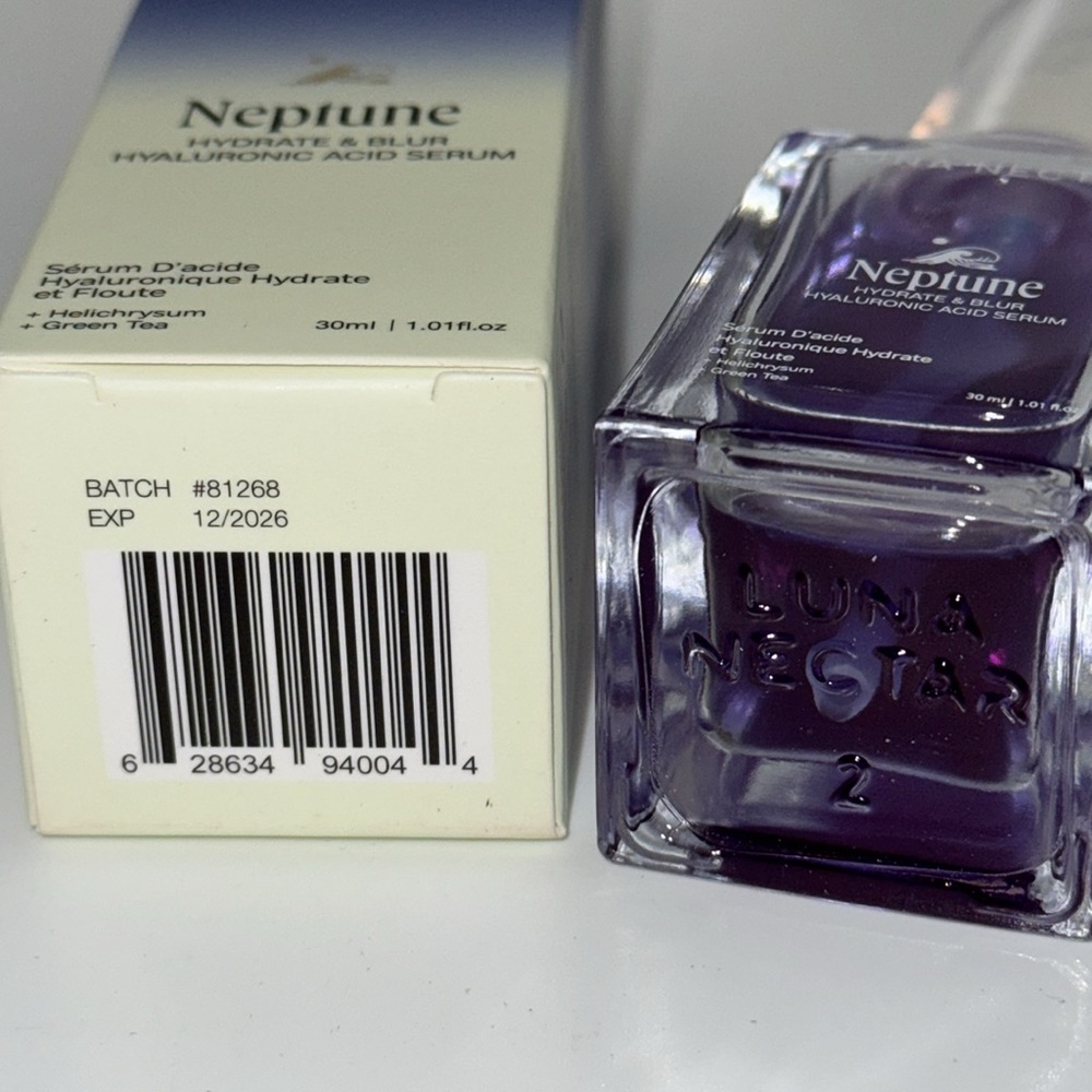 Luna Nectar Neptune Blur & Hydrate Hyaluronic Acid Facial Serum 1oz NEW - Picture 6 of 9